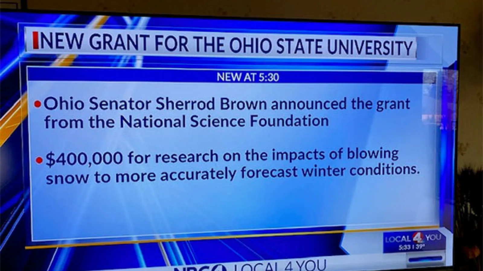 Dave Bromwich Grant News Story