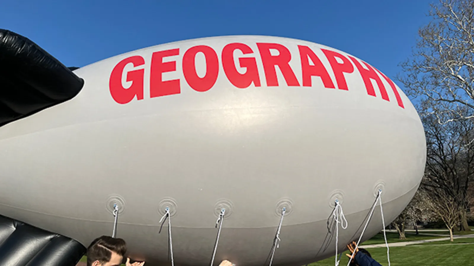 Geography blimp on the oval - 3/29/2024