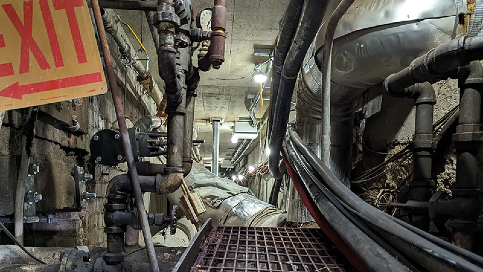Tunnels are full of a wide array of pipes and cables