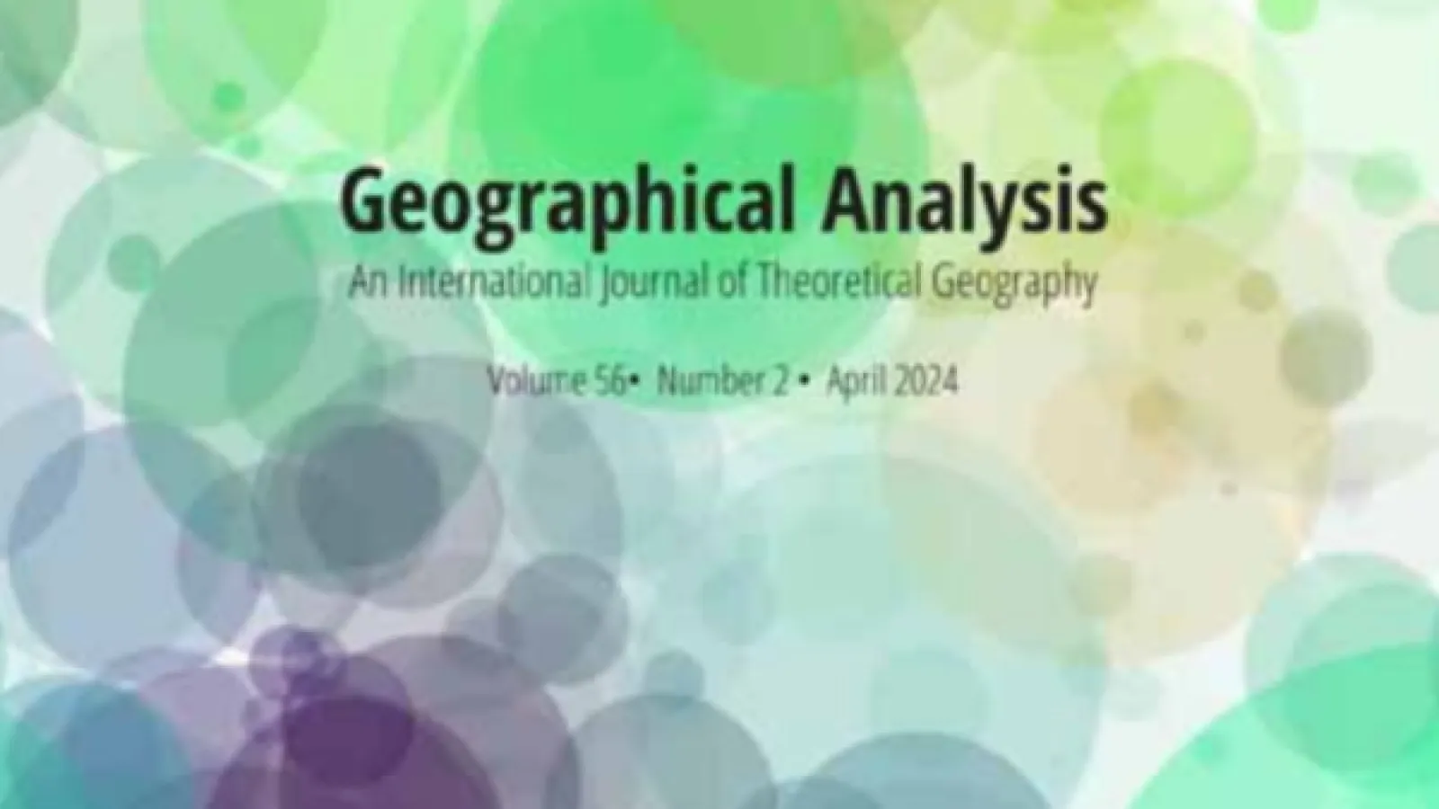 Geographical Analysis Cover