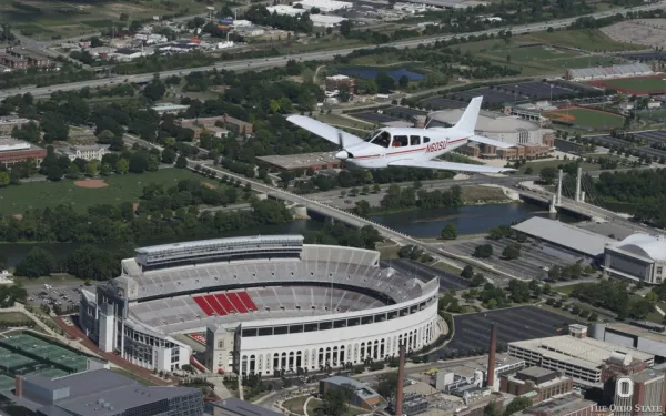 Plane flying over the Horseshoe