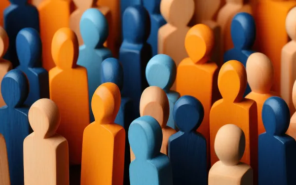 Stock photo - wooden figures