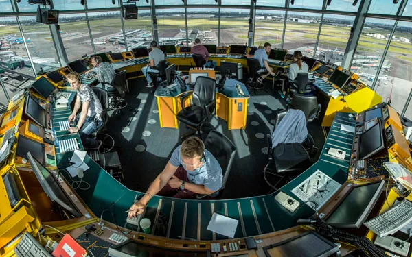 Stock photo - air traffic control tower